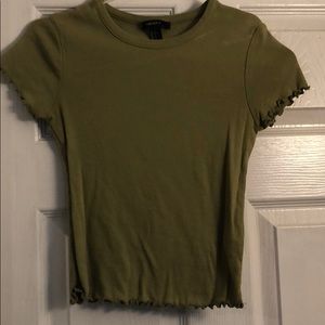 Olive green crop top
